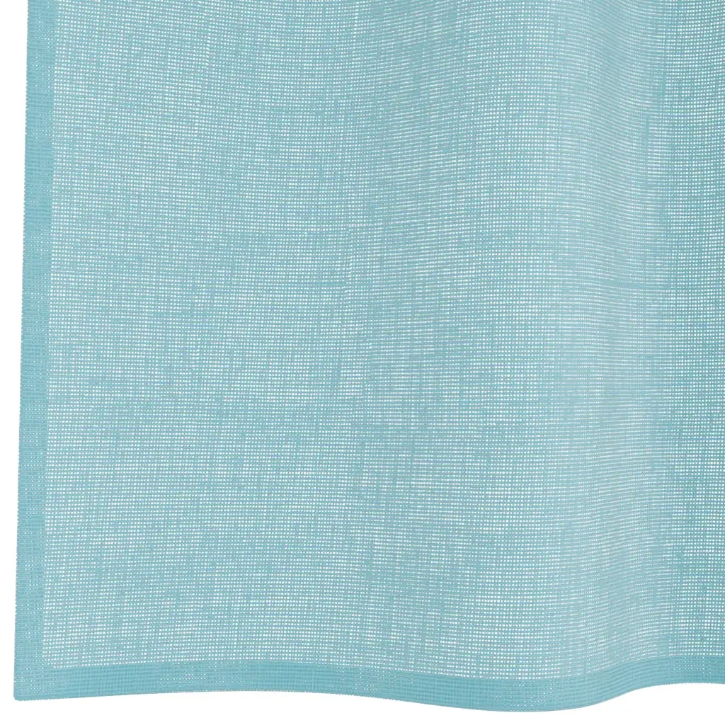 Tende in Voile con Tasche per Aste 2 pz Turchese 4102239