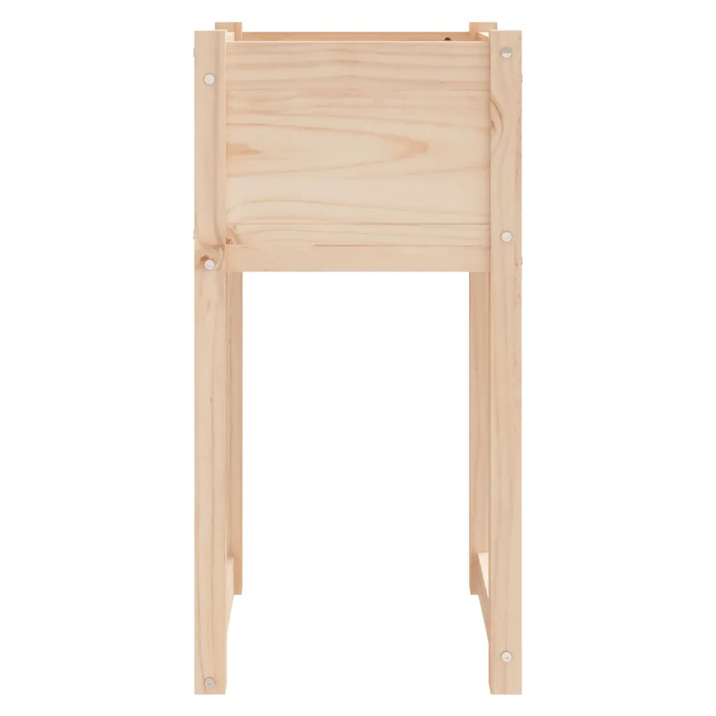 Fioriere 2 pz Bianche 40x40x81 cm in Legno Massello di Pino 822123
