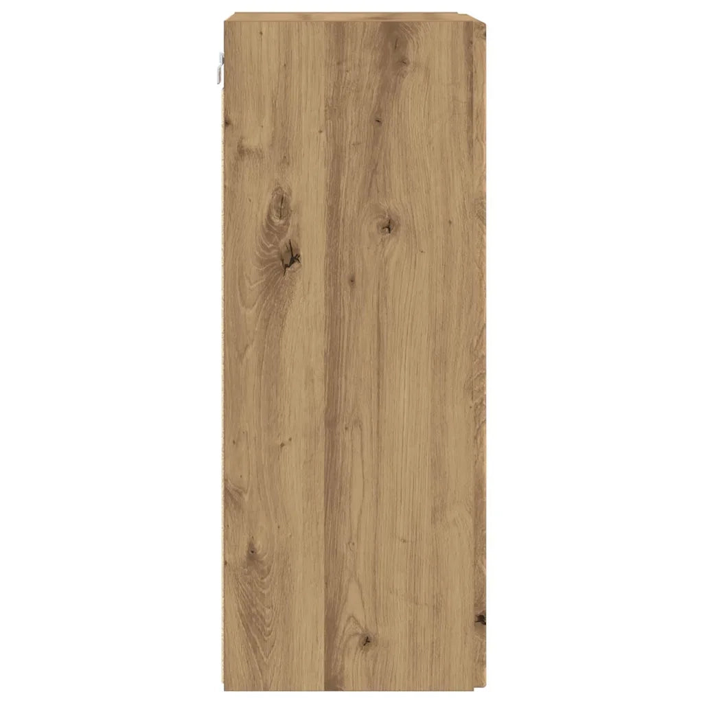 Mobile TV da parete-Mobile TV a Muro-Credenza TV Rovere Artigianale 30 x 31 x 80 cm