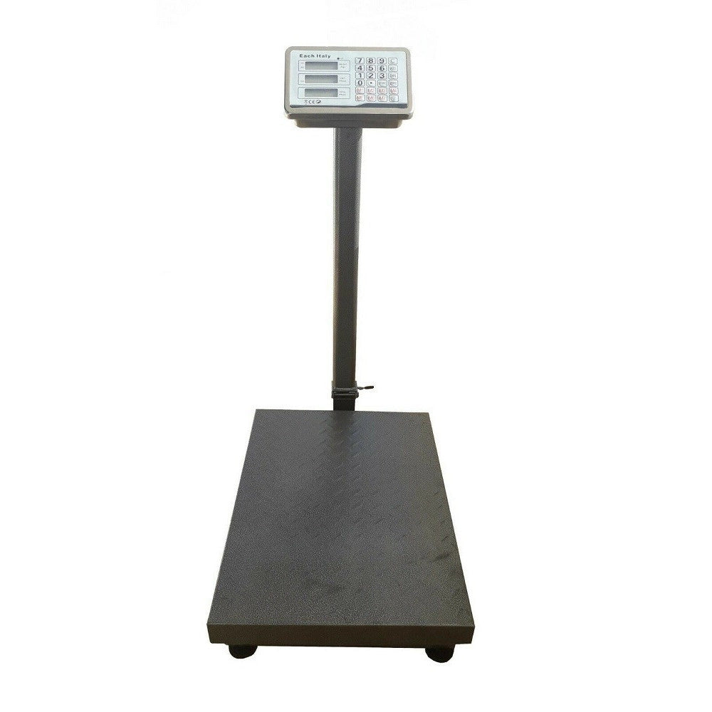Trade Shop - Bilancia Industriale Da Terra Con Piattaforma Display Digitale Peso 150 Kg -