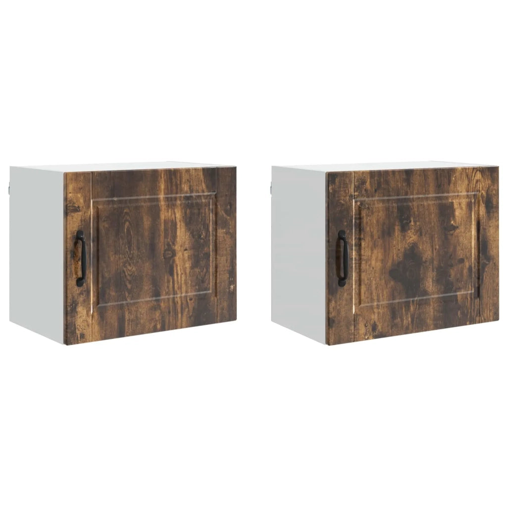 Armadietto a muro PORTO 2 pcs Rovere fumé 50 x 31 x 40 cm