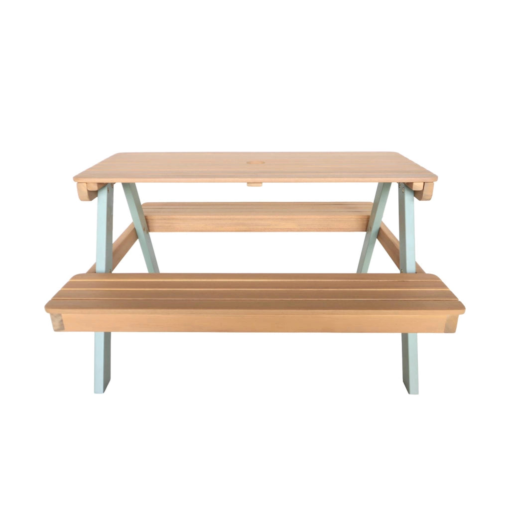 Tavolo da picnic in legno per bambini,  4 posti, verde grigio