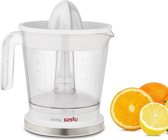 Elettroespresso Succo di Agrumi - Contenitore Succo 1 L - 40 W - Filtro in Acciaio Inossidabile - Resistentente al Lavastoviglie - Bianco/Rosso - Senza BPA