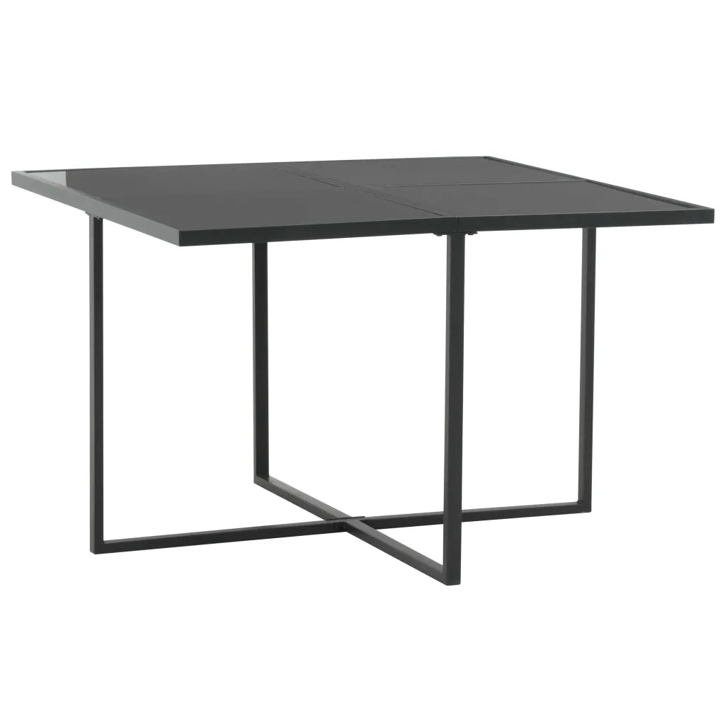 Set da Pranzo da Giardino 5 pz con Cuscini in Polyrattan Nero  cod mxl 37913