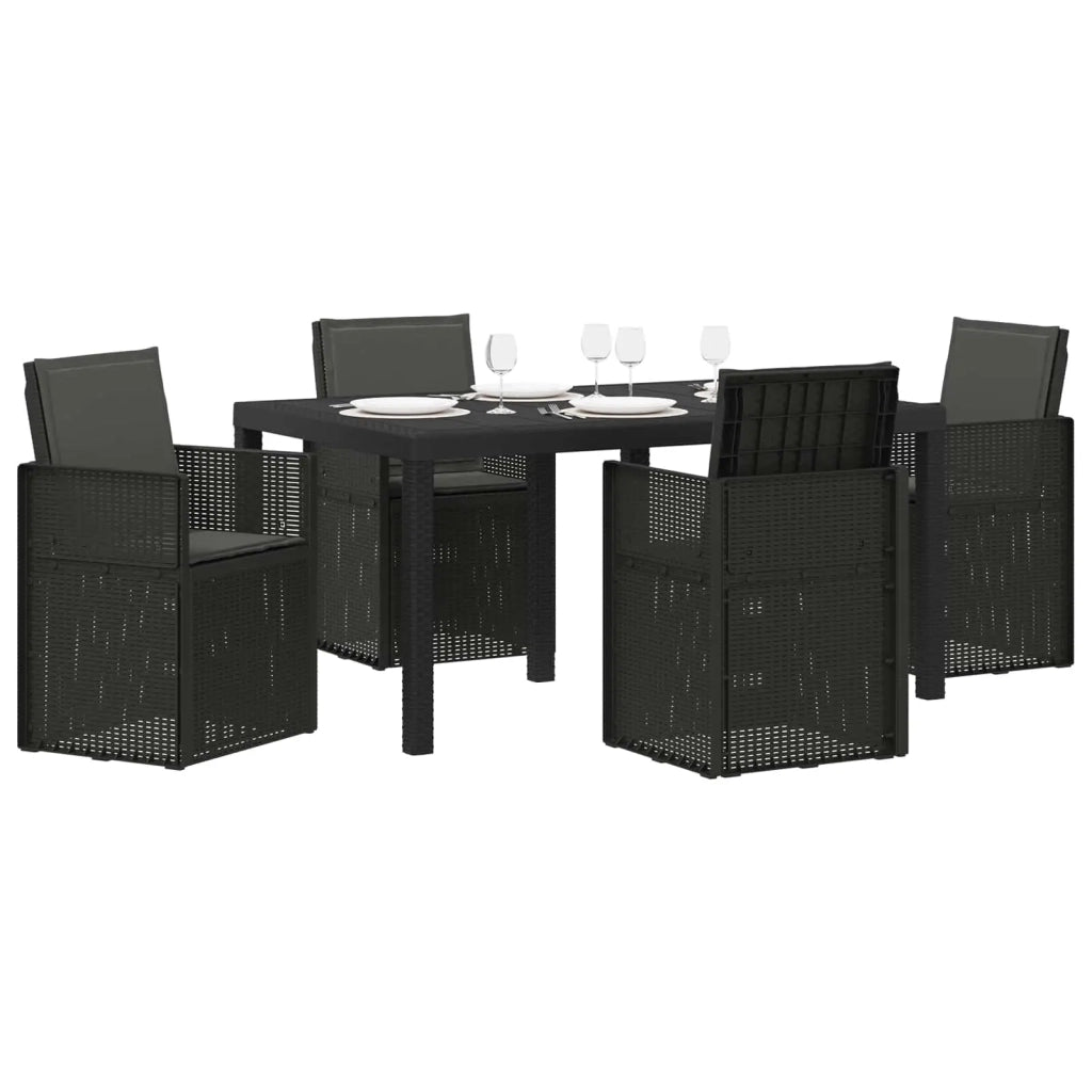 Set da Pranzo per Giardino con cuscino 5 pcs Antracite PP 3430056