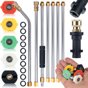 Set di Lance per Idropulitrice compatibile con Kärcher K2–K7 – 7 Lance, 5 Ugelli, 250 Bar | Lunghezza Totale 2,6 m