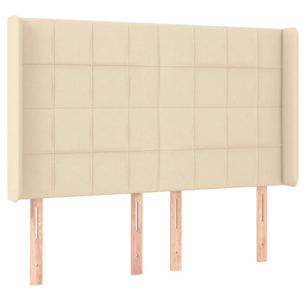 Testiera a LED Crema 147x16x118/128 cm in Tessuto 3124051