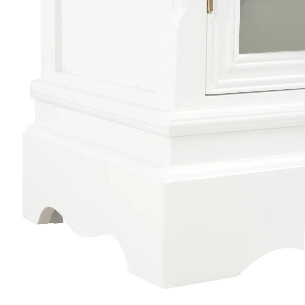Credenza-Buffet-Armadio da cucina Bianca 70x28x70 cm in Legno Massello di Pino