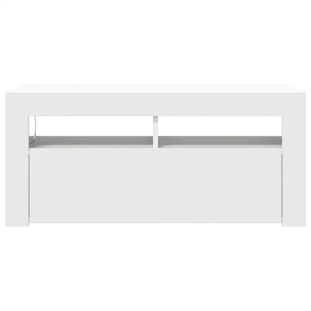 Mobile Porta TV con Luci LED Bianco 90x35x40 cm 804319