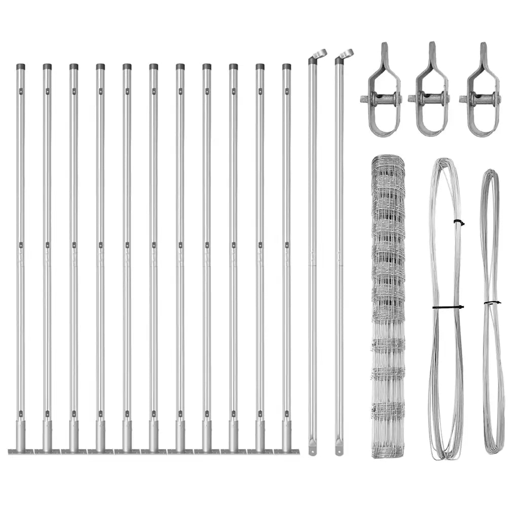 Palo della recinzione Zincato 25 x 1,4 m Acciaio 3351514
