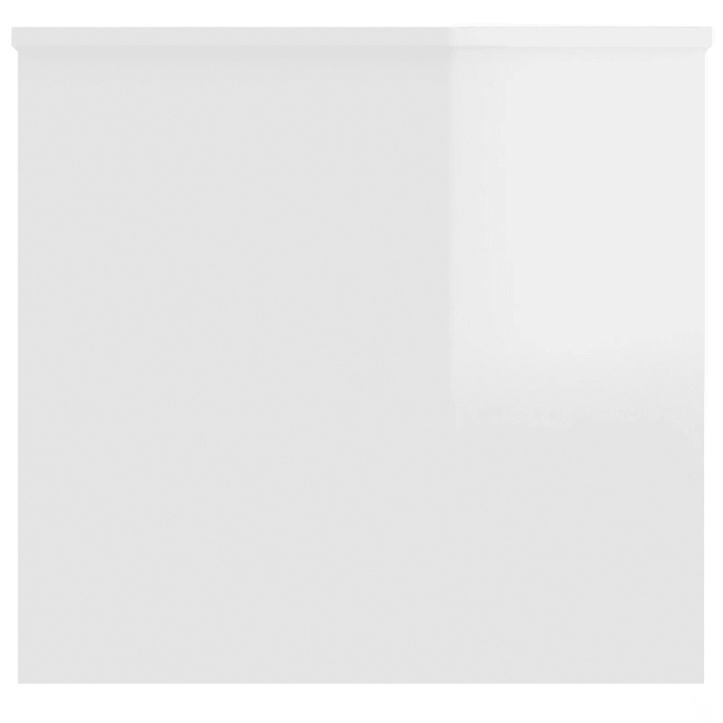 Tavolino Bianco Lucido 102x55,5x52,5 cm in Legno Multistrato 809671