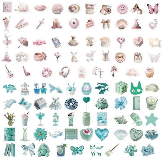 Stickers 100 pezzi - Stickers graffiti - Resistenti all'acqua - Resistenti al trascinamento - Multicolori - Stickers DIY creativi - Stickers decorativi
