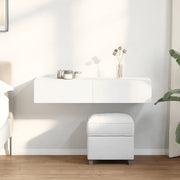 vidaXL Scaffale a Parete con Cassetti Bianco 100x36x19cm in Truciolato