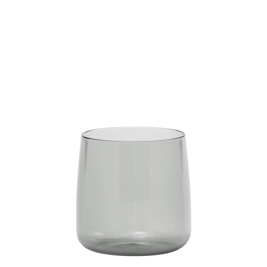 Zafferano Set 6 Bicchieri No Bilia in Vetro Borosilicato Soffiato a Mano Colore Grigio Design Moderno ed Elegante per Servizio Tavola Raffinato