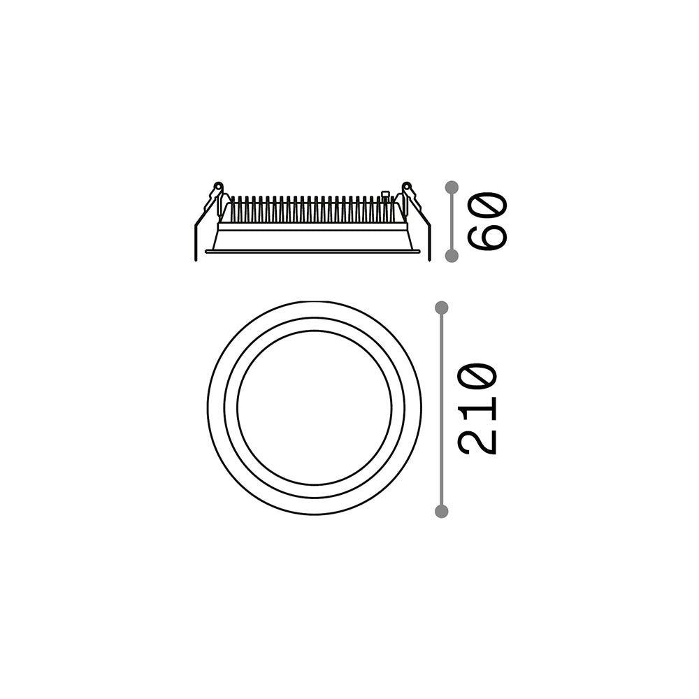 Tecnico Deep Alluminio Bianco Led 30W 3000K Luce Calda
