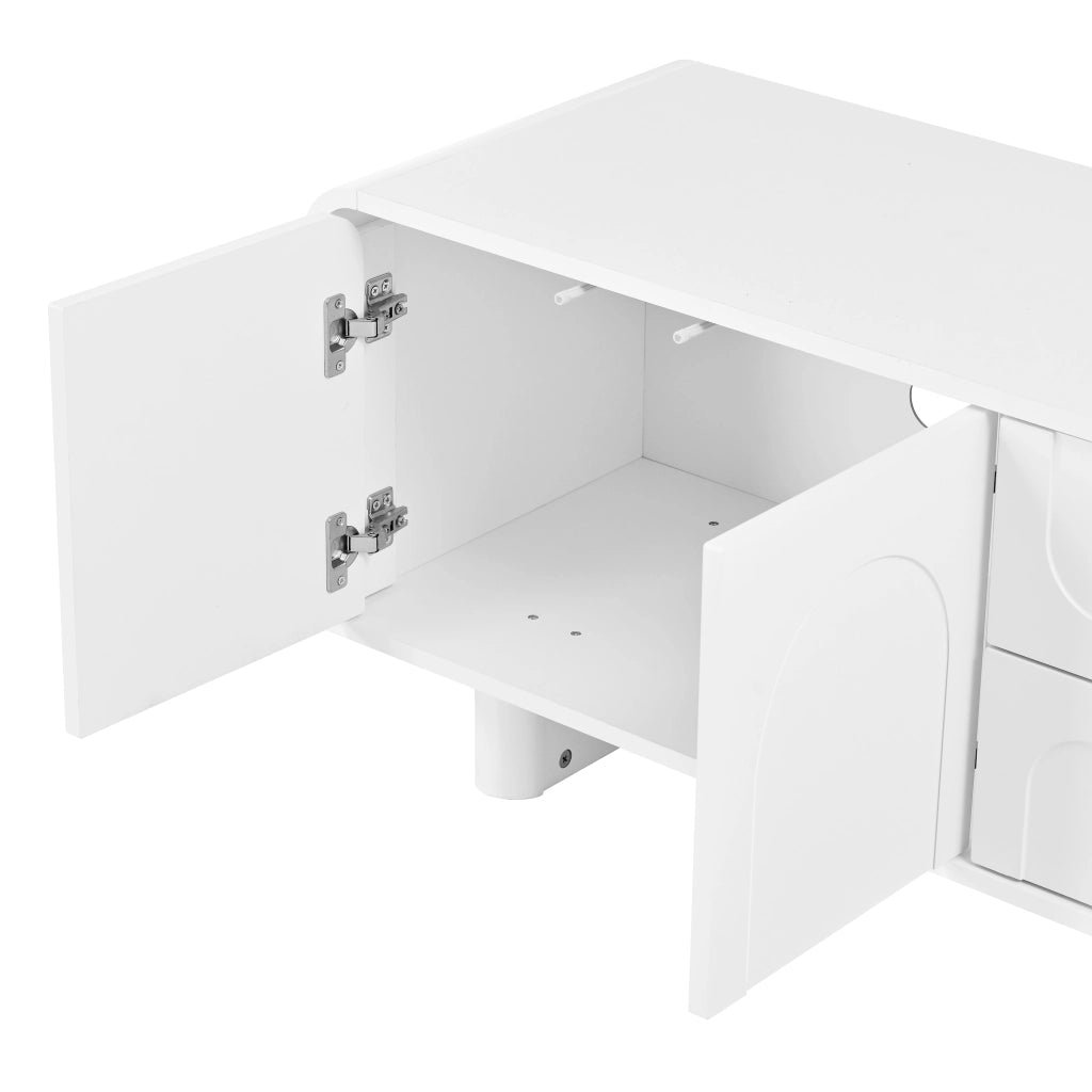 MOBILE TV 180x40x46 cm Bianco MDF e pannello truciolare
