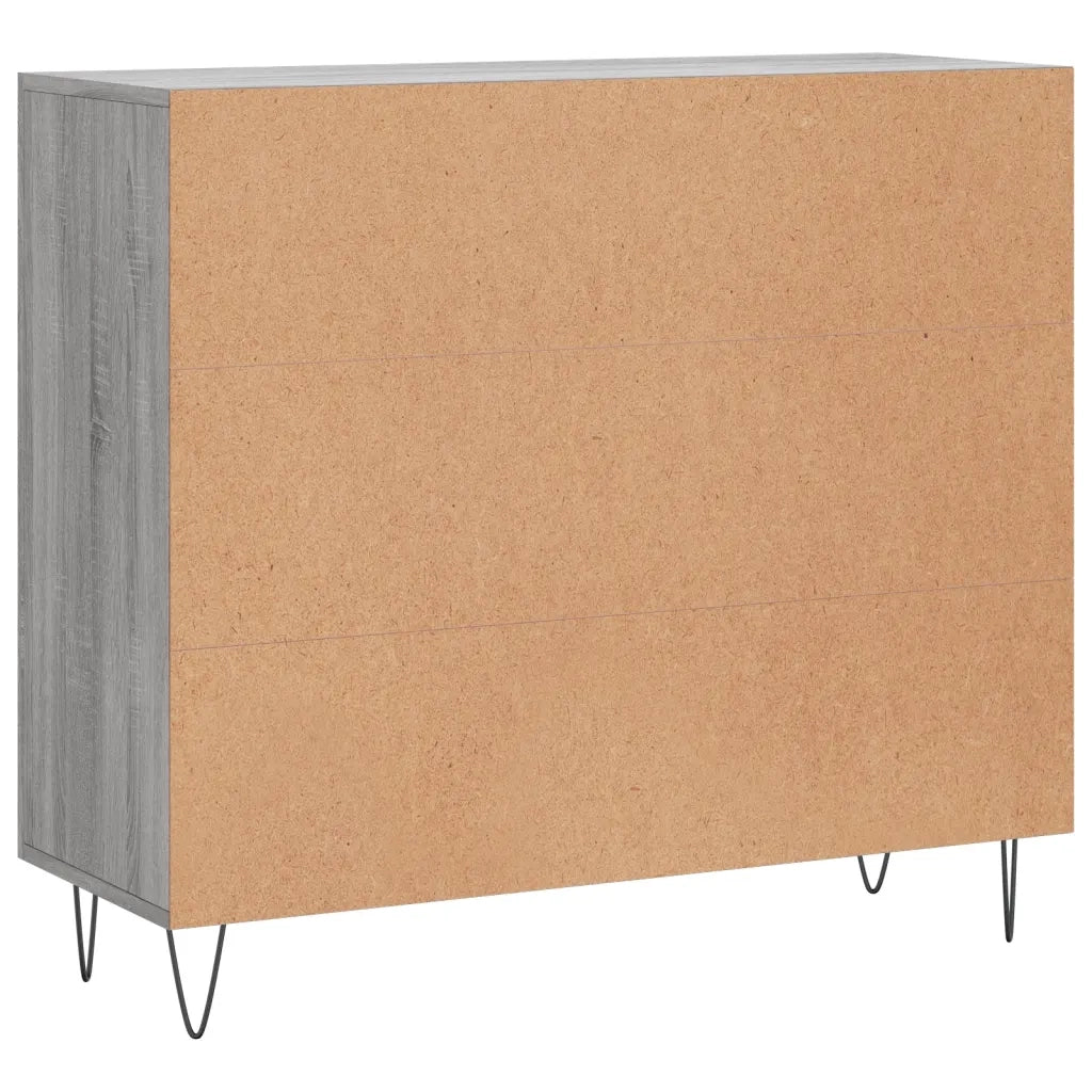 Credenza | Madia | Buffet da pranzo | Armadio da pranzo Grigio Sonoma 90x34x80 cm in Legno Multistrato