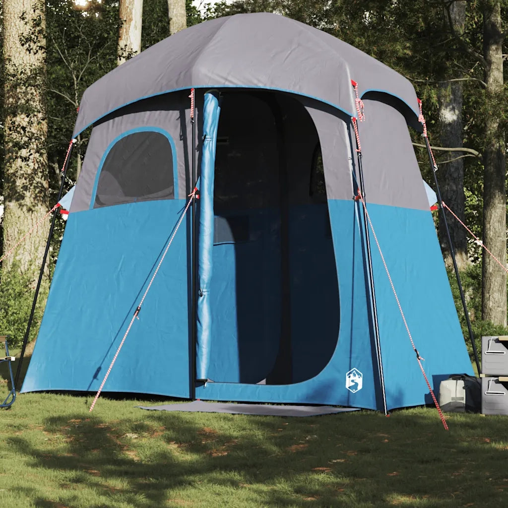 vidaXL Tenda da Doccia per 2 Persone Blu Impermeabile