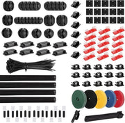 Set di gestione cavi - clip per cavi - adesivi per cavi per parete - connettori per cavi - supporti per cavi in silicone - connettori per cavi - set da 210 pezzi