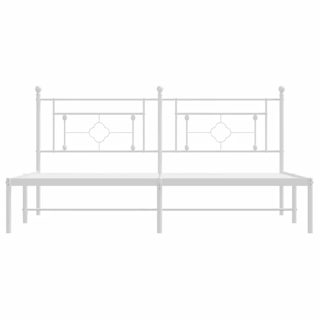 Giroletto con Testiera Metallo Bianco 183x213 cm 374393