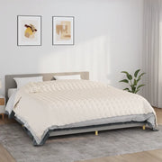Coperta Ponderata Crema Chiaro 220x260 cm 15 kg Tessuto cod mxl 66977