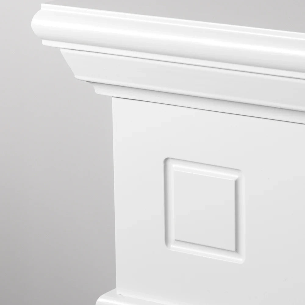 Camino elettrico caminetto da terra CAMBRIDGE in legno Bianco 110x25x95h