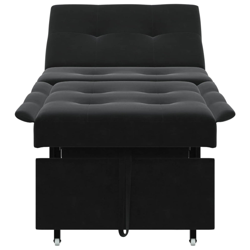 Divano letto-Sofa Letto-Daybed Nero 194 x 67 x 82 cm Velluto