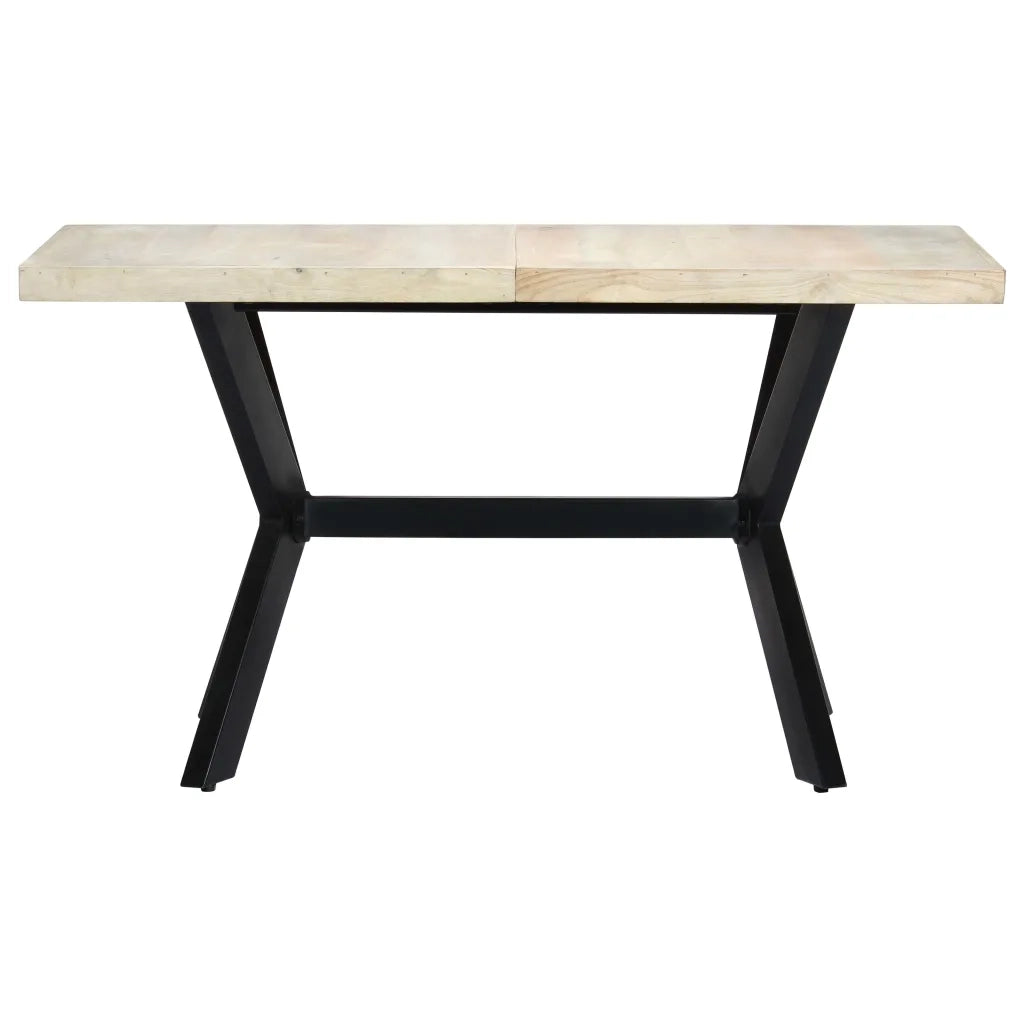 Tavolo da Pranzo 140x70x75 cm in Massello di Mango Sbiancato  cod mxl 62101