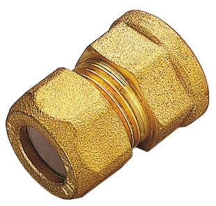 RACCORDO OTTONE DIRITTO BICONO F/GAS 12X3/8- TIEMME- 10,0 pz