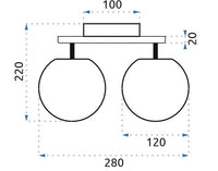 Lampada Pensile Glamour Cromo APP671-2C