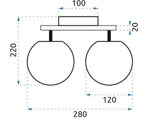 Lampada Pensile Glamour Cromo APP671-2C