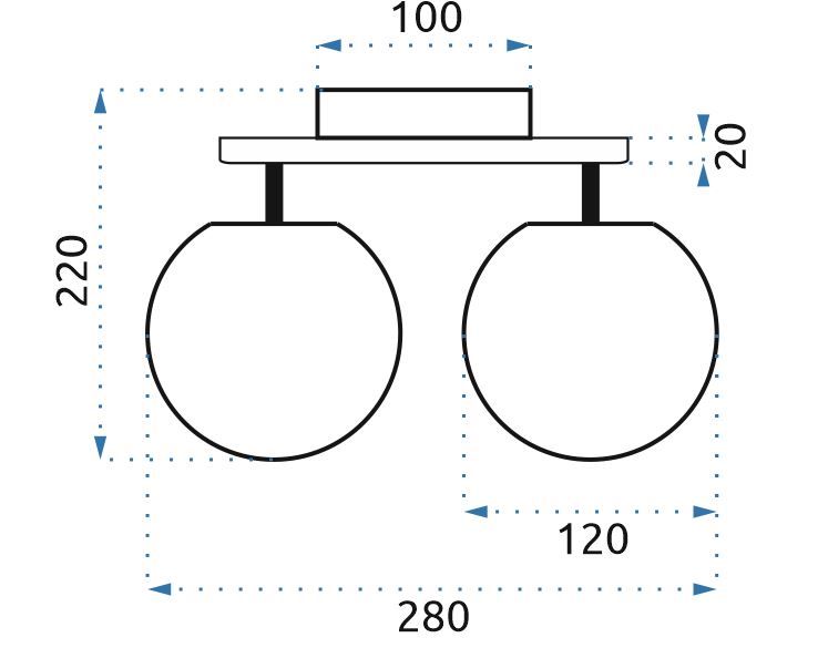 Lampada Pensile Glamour Cromo APP671-2C