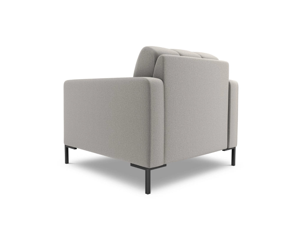 Cosmopolitan Design - Poltrona "Bali" in tessuto strutturato grigio chiaro 