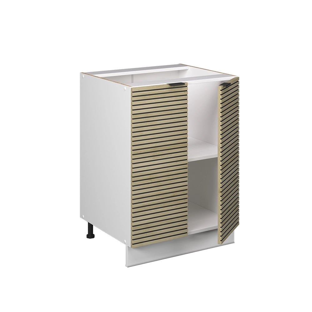 Mobiletto base cucina Fame-Line Pannello in quercia/Bianco 60 cm senza piano di lavoro Vicco