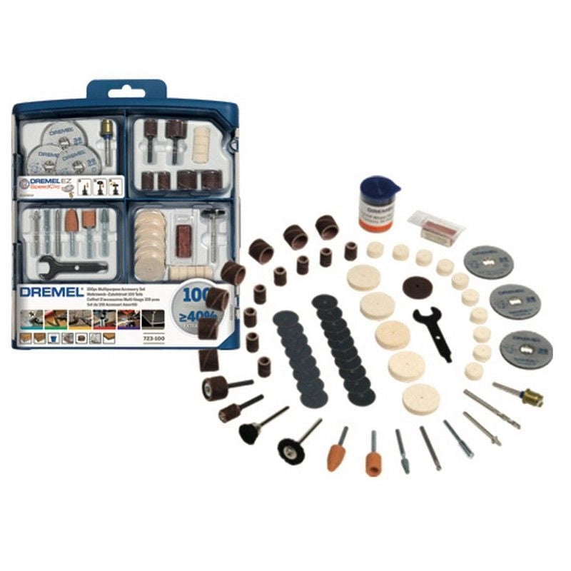 Dremel SC723 EZ SpeedClic Set di Accessori per Utensile Multifunzione 100 Pezzi colore Multicolore