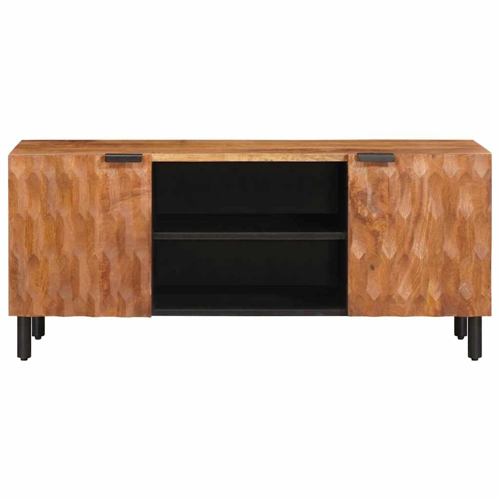 Mobile porta TV moderno con ripiani funzionali 105 x 33 x 46 cm in legno di mango marrone 02_0057773