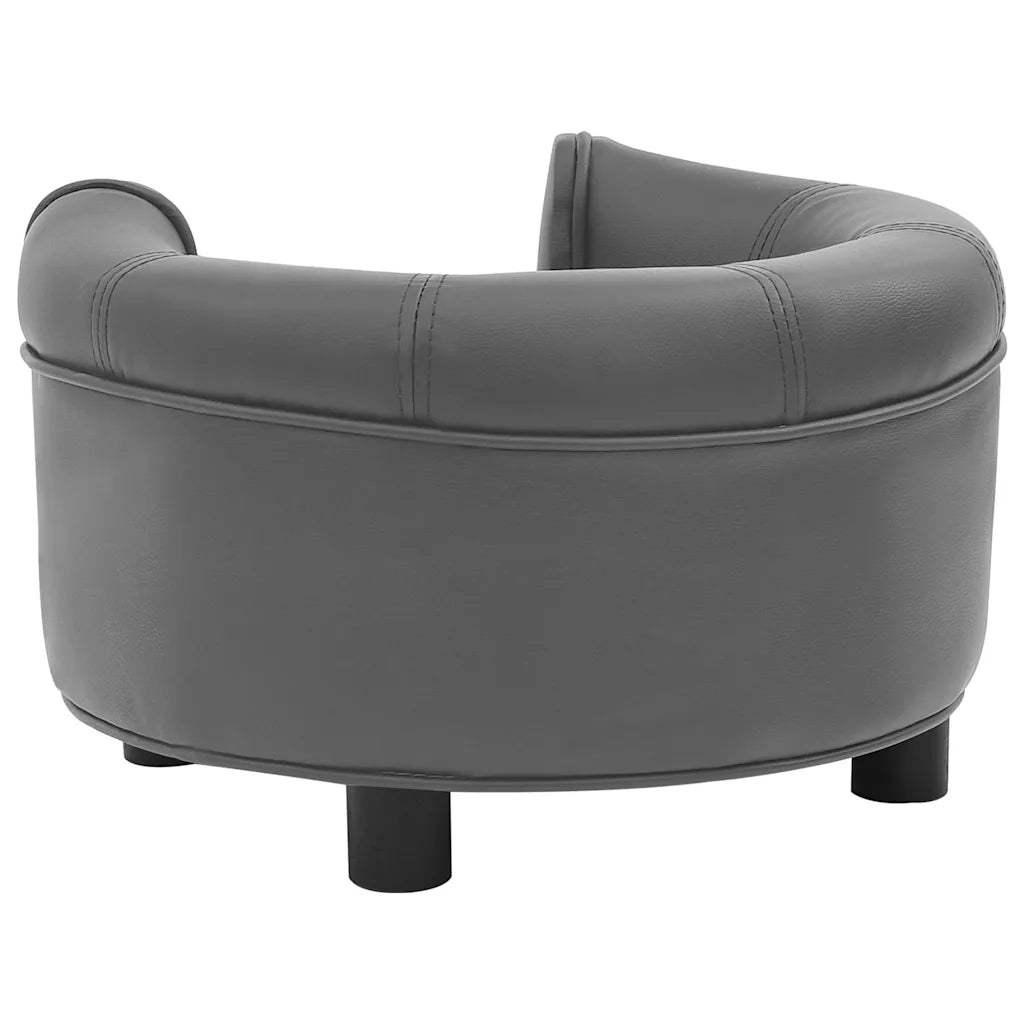 Divano per Cani Grigio 48x48x32 cm in Peluche e Similpelle CFW2662364