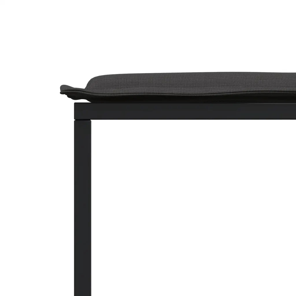 vidaXL Set da Pranzo da Giardino 15 pz con Cuscini Nero in Textilene
