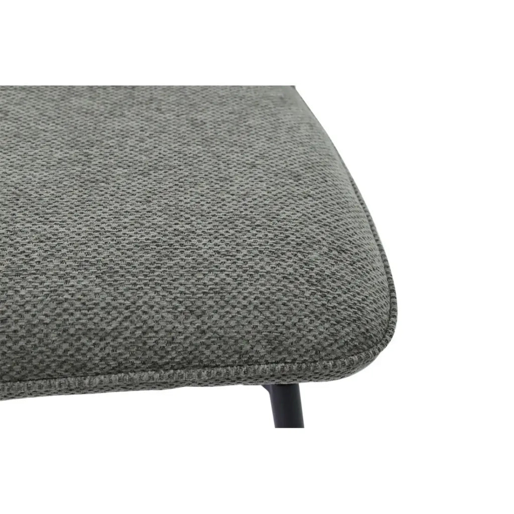 Sedia da bancone girevole CROFT - Tessuto grigio scuro - Piedi in metallo nero - Altezza 103 cm - Stile design/industriale
