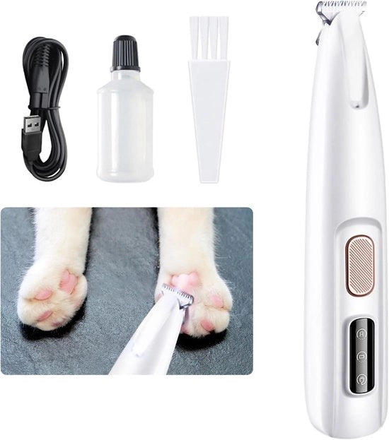 Trattore per animali domestici silenzioso con illuminazione a LED - ricaricabile e wireless, per cani e gatti