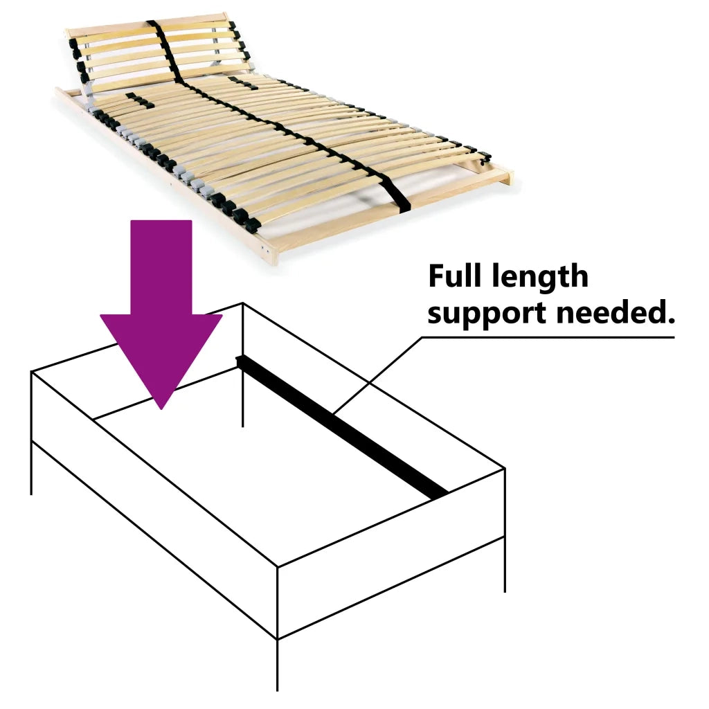 Rete a Doghe 7 Zone senza Materasso con 28 Doghe 80x200 cm