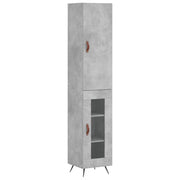 Buffet credenza cassettiera mobiletto mobile contenitore organizer cucina soggiorno salotto alto 34,5 x 34 x 180 cm legno ingegnerizzato grigio 02_0034414