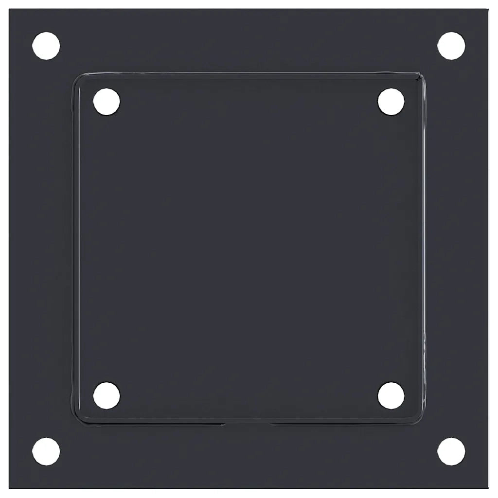 Basi per Pali Quadrati 4pz 141x141mm Acciaio Verniciato Polvere