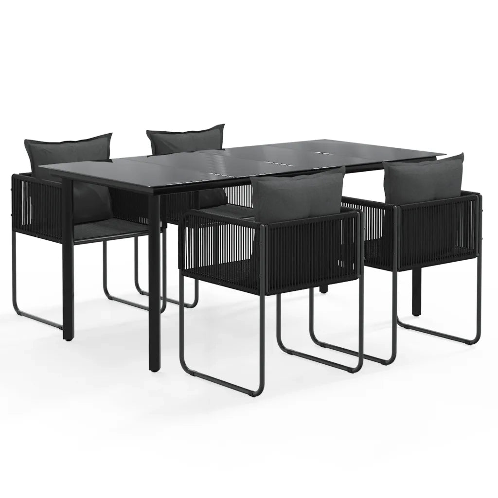 Set da Pranzo da Giardino 5 pz Nero  cod mxl 45086