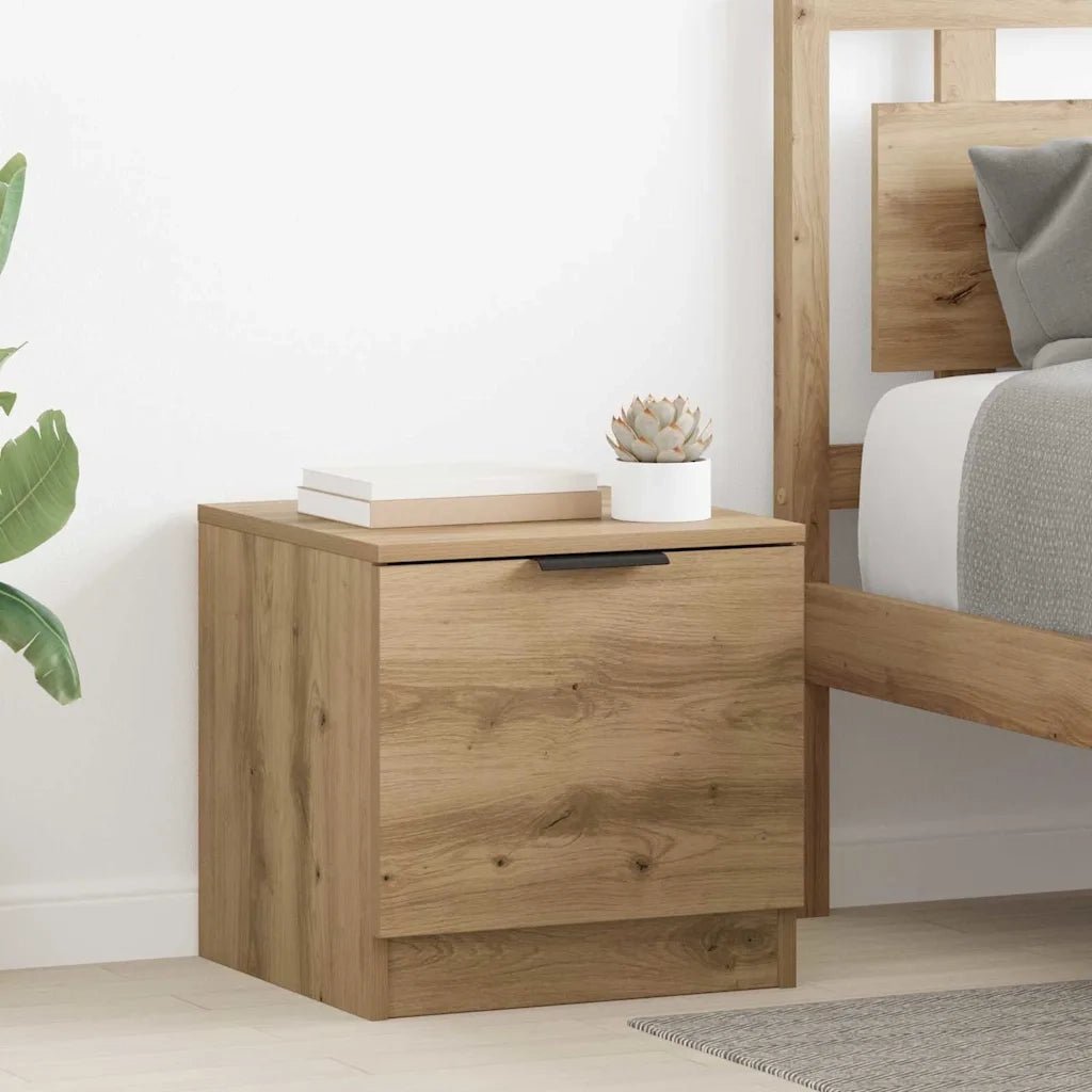 Armadietto per letto 2 pz Rovere artigianale 40 x 39 x 40cm CFW2476456