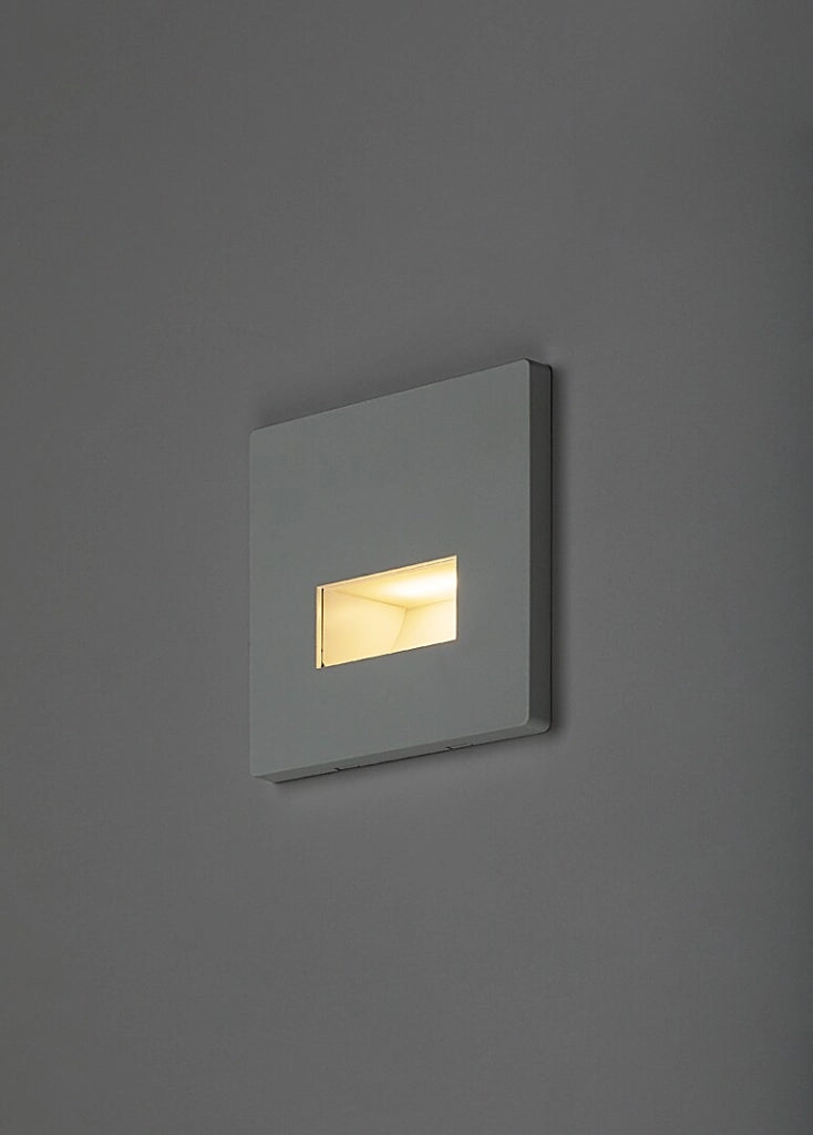 Faretto segnapasso Lunca LED IP20 bianco quadrato Rabalux
