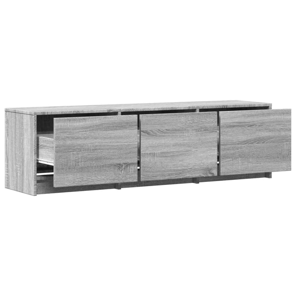 Mobile TV con LED con LED Sonoma grigia 140 x 34 x 40 cm