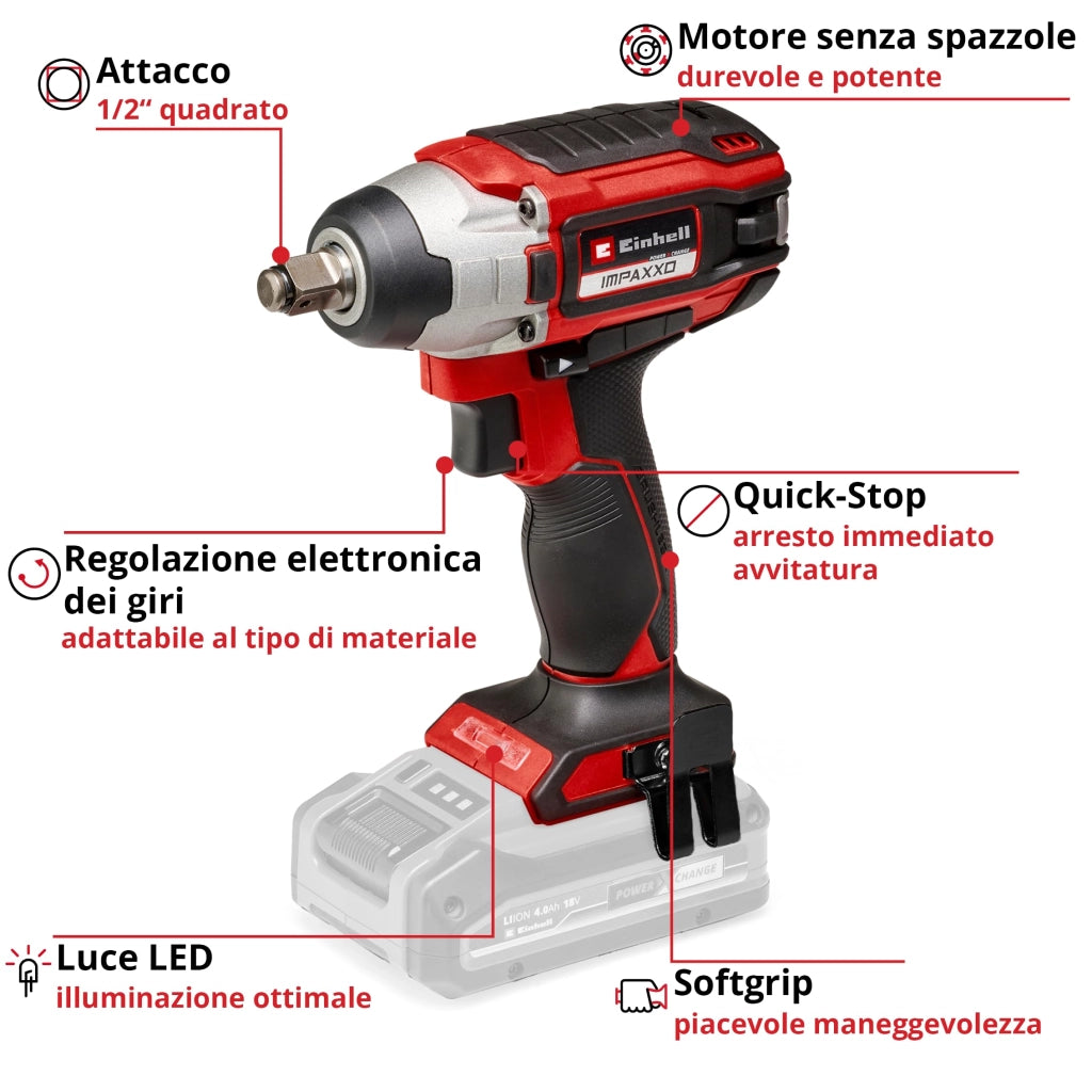 Avvitatore ad Impulsi a Batteria Impaxxo 18 230 18 V Einhell