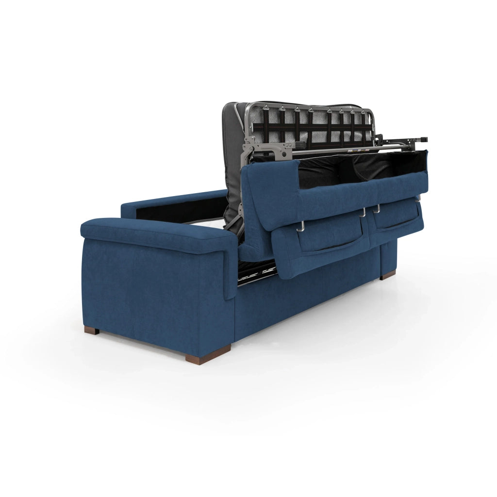 Giunone Divano letto mat. H18 240 cm (mat. 160x197 cm) blu