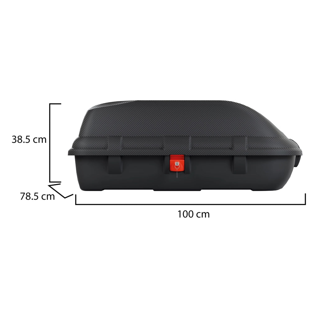 Chivin, Baule Auto Finitura Effetto Carbonio Made in Italy, Nero